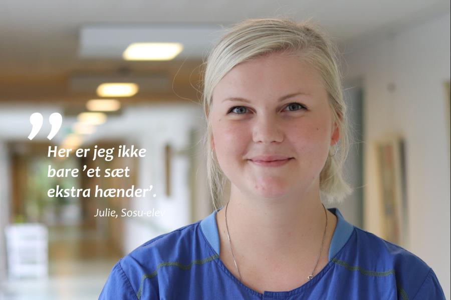 Citat, Julie, sosuelev: Her er jeg ikke bare et sæt ekstra hænder.