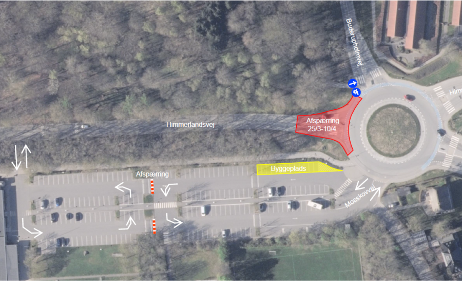 Oversigt over afspærringen