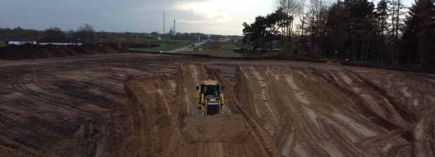 Gravko ved motorvej E45 Byggeplads